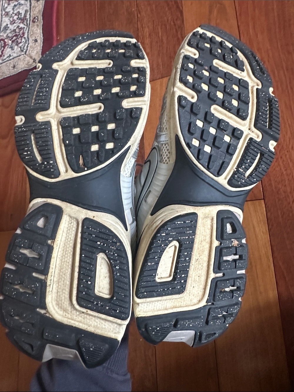 Nike White and Silver Trail-Style Sneakers - Picture 3 of 4